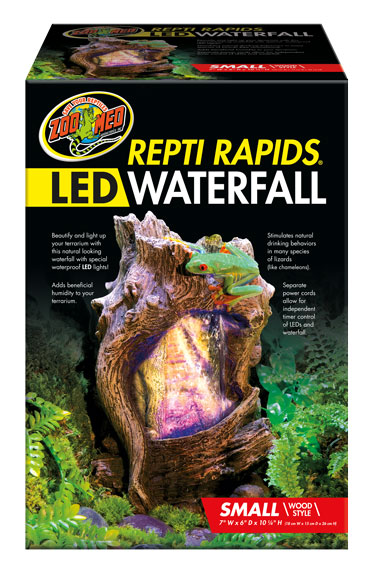 Repti Rapids LED Waterfall - SMALL WOOD